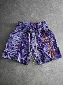 PAVTROS Manfinity Streetrush Men's 2 In 1 Camouflage Embroidered Elastic Waist Drawstring Casual Shorts - Multicolor - View 3