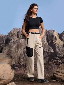 In My Nature Damen Wanderhosen, Outdoor Hosen, Wanderhosen, leichte Wanderhose, locker sitzende Fallschirmhose, Wanderhosen, Outdoor Cargohosen, Outdoor Wanderhosen, Herbst Winter, Winterhosen, Cargohosen, warme Hosen, warme Hosen, Khakihosen, Freizeithosen, Alltagshosen, dicke Thermohosen - Beige - Übersicht 7