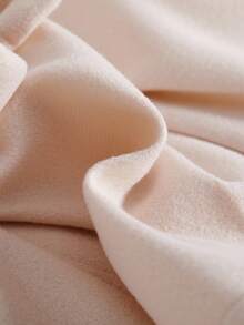 Souflis Souflis Baby Girls' 3D Bow Floral Mesh Furry Collar A-Line Long Sleeve Woolen Coat. Decorated With 3D Bow And Floral Mesh, Elegant And Refined. Paired With Furry Collar And Classic A-Line Long Sleeve Silhouette, Fashionable And Generous. Whether To Play Or Attending Family Gatherings, The Baby Can Be The Most Shining Presence. Fall Winter - Apricot - View 4