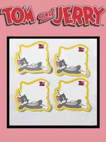 TOM & JERRY X SHEIN Cartoon Pattern Sticky Notes Set-Cute Cartoon Memo Pads For Office School Supplies, Collectible Stationery - Multicolor - View 4