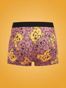 NotGurli 4pcs/Set Cartoon Bear Print Casual Boxers For Men