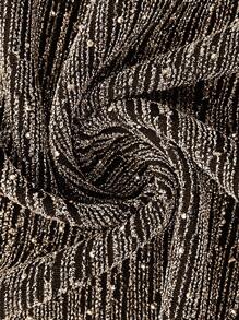 Rometta Váy dài tay vàng thanh lịch cho các bữa tiệc với toàn bộ lấp lánh và cổ chữ V Váy dạ hội vàng lấp lánh Váy dạ hội dài tay lấp lánh Váy vàng cho nữ Váy dạ hội vàng - Vàng - Xem 8