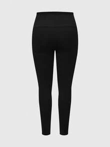 ROMWE Goth 哥特式五角星铆钉网眼拼接女式紧身弹力裤 - 黑色 - 查看 3