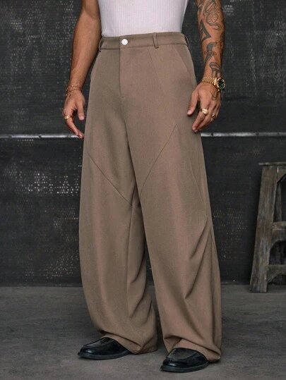 AXEPEAK Pantaloni casual dritti intrecciati da uomo