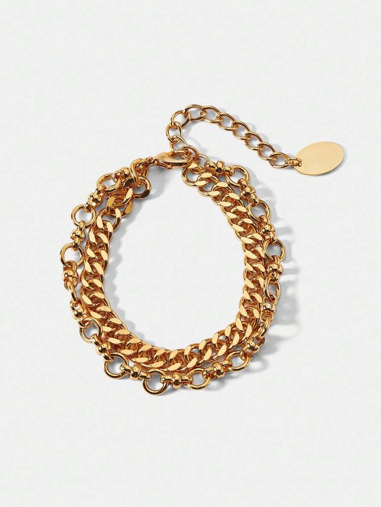 18K GOLD PLATED DOUBLE LAYER BRACELET