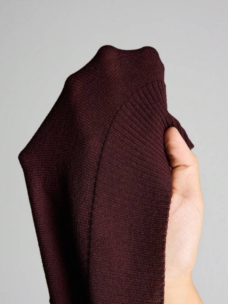 Elegant Style, Minimalist Design, Wine Red, Knitted Shawl, V-Neck Sleeveless Knit, Knit 2 In 1, Fitted Silhouette, Women's Knit Two Pieces Set, Women's Knit Top, Autumn Clothing, Everyday Wear, Casual Wear, Business Casual Burgundy Purple Christmas Modern Urban Casual Fashion Business Casual Women's Office Wear Low-Key Old Money Style Effortless Temperament High-End Urban Commuting High-Quality Airport Women's Wear High-End Material