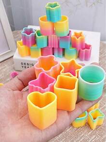 Zazumi 1/3/6/8/12/15/24 chiếc Bộ đồ chơi lò xo cầu vồng mini cho tiệc mùa xuân, Halloween, Giáng sinh, hộp quà Halloween, quà tặng, bộ hộp ma thuật (hình dạng ngẫu nhiên) - Nhiều màu - Xem 7