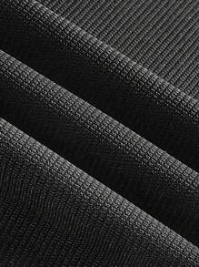 SHAPORA Plus Size Women's Black Front Button Waist Belt, Everyday Wear - Black - View 7