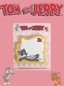 TOM & JERRY X SHEIN Cartoon Pattern Sticky Notes Set-Cute Cartoon Memo Pads For Office School Supplies, Collectible Stationery - Multicolor - View 1