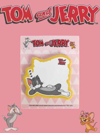 TOM & JERRY X SHEIN Cartoon Muster Haftnotizen Set - Süße Cartoon Notizblöcke für Büro- und Schulbedarf, sammelbare Schreibwaren