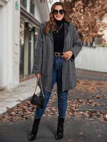 SHEIN Clasi Plus Size Women Cable Pattern Long Sleeve Zip-Up Hooded Casual Fleece Jacket,Comfortable And Warm From The Cold,Comfortable And Warm From The Cold,2025 New,Plus Size Women Long Sleeve Pockets Casual Coat,Fall Women Clothes, Winter Clothes For Women,Vintage,Going Out Outfits,Fall Outfits,Trench Coat,Winter  For Women,Fall Clothes Plus Size, Office Outfits For Women,Fall Outfits For Women,Classy Outfits For Women,Women's Fall Clothes,Office,Halloween,Halloween Costumes,Halloween Clothes,Halloween Clothes Women,Fall Tops,Old Money Style Women,Plus Size Women  Long Sleeve Pockets Casual Hooded Reversible Double Sided Coat,Fall Clothes For Women Autumn