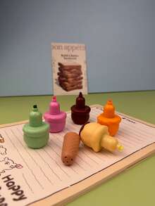 1 Stück süße fluoreszierende Stifte, geeignet für Schule und Büro fluoreszierende Marker und Kinder Graffiti Rückkehr zur Schule - Verschiedenfarbig - Übersicht 10