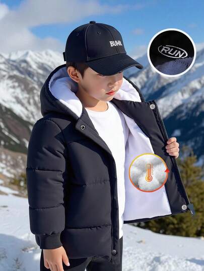 New Autumn/Winter Korean Style Young Boy Thick Letter Embroidery Stand Collar Casual Zip-Up Jacket Fall White