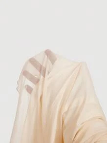 SHEIN MOD Women's Apricot Color Mesh Ruffle Floral Print Dress, Summer Halter Neck Dress,Graduation Dresses - Apricot - View 5