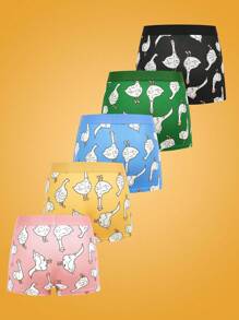 Men's 5pcs Animal Printed Boxer Briefs Sets - Multicolor - View 2