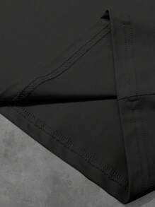 Manfinity Homme 2 件男士休闲宽松短袖 T 恤和抽绳短裤套装 - 黑色 - 查看 7