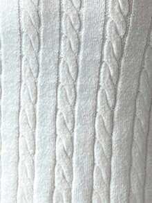 简约休闲蝴蝶结针织连衣裙，优雅气质，春夏女士 - 杏色 - 查看 7