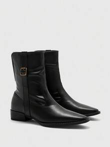 CUCCOO BIZCHIC Women's Mid-Calf Elegant Commuter Boots - Black - View 6