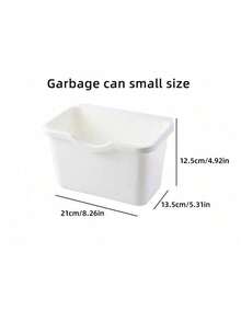 SHEIN 1 pieza Papelera de pared estilizada - de alta capacidad, diseño estético con tapa - papelera ahorradora de espacio para uso doméstico - perfecta para la sala de estar, el baño y la cocina