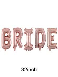 16 英寸/32 英寸新娘气球婚礼装饰玫瑰金银色新娘字母铝箔气球新娘送礼会单身派对用品最佳礼物、婚礼气球、婚礼装饰、家居装饰、房间装饰、派对回礼生日毕业生日装饰派对装饰单身派对装饰毕业装饰 - 彩色 - 查看 14