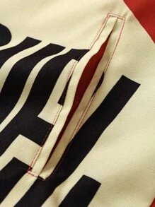 Manfinity EMRG 男士长袖街头风撞色夹克，秋季款 - 彩色 - 查看 5