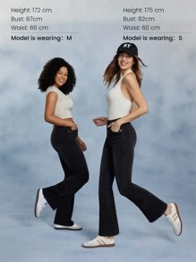 GLOWMODE Jeanious 超弹力经典牛仔喇叭牛仔裤 Jflare 带五个口袋 瑜伽日常