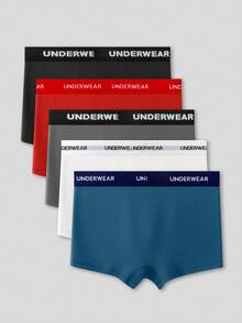 5pcs/Pack Lightweight, Comfortable, Fashionable Boxer Briefs For Teenage Boys Teen Underwear Underwear Boys Underwear Boys Briefs Boys Underwear Pack