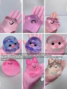 Zazumi 1pc Homemade Bubble Squeeze Toy Super Sticky Slow Rebound Stress Ball Fidget Sensory Toys For Adults Party Favors Birthday Gift Box Stuffing Summer Cool Play Stress Relief - Multicolor - View 5