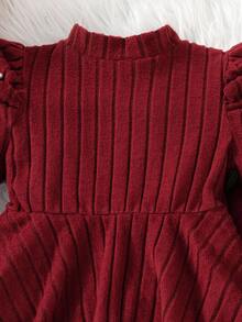 Genkimix Kids 2件套女童休闲运动舒适长袖连帽服装，秋季 - 酒紅色 - 查看 4