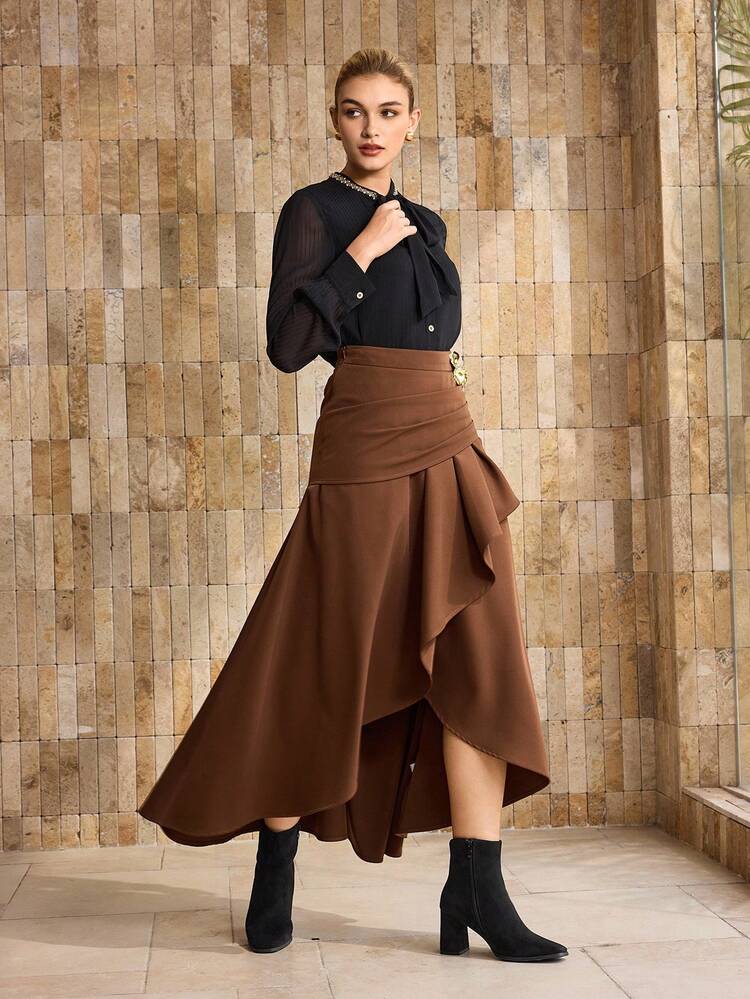 PU LEATHER SIDE ZIPPER HEELED ANKLE BOOTS FOR CHRISTMAS