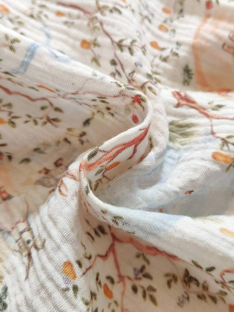 Vintaside Kids 男婴可爱花卉、兔子、动物和植物印花连体衣，面料舒适，适合春秋过渡季节和冬季穿着。 - 彩色 - 查看 8