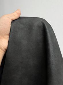 SHEIN EZwear Women's Shoulder Pad Long Sleeve Double-Breasted PU Leather Fashion Short Jacket Autumn Winter Clothes For Women - Black - View 3