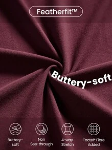 GLOWMODE FeatherFit™ Asymmetric Strap Sports Bra - Burgundy - View 9