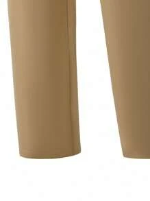 2 件青少年男孩绅士套装 - 背心 + 长裤，优雅正式西装，适合生日派对、舞会、婚礼、毕业典礼 - 卡其色 - 查看 4