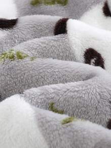 Cozy Pixies Cute Grey Baby Pajamas With Panda Print And Long Sleeves For Newborns Fall Winter - Grey - View 5
