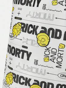 Rick and Morty X SHEIN Túi xách thời trang nữ họa tiết chữ và chân dung - trắng - Xem 3