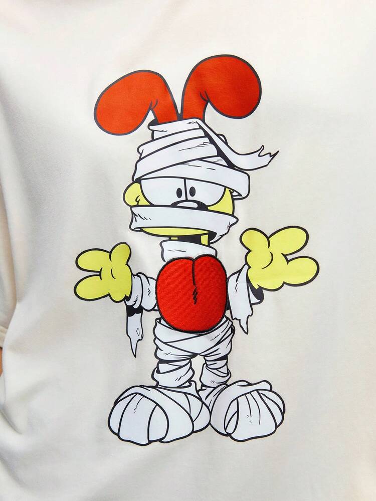 SHEIN Maija Women's Casual Funny Cartoon Graphic Loose Fit T-Shirt