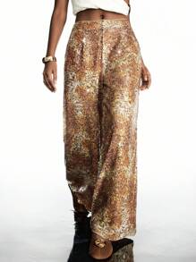 LYSMO Women's Fashionable Sequin Long Pants, Suitable For Concerts And Parties - Red - View 6