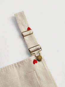 SHEIN MOD Women Casual Heart Print Cute Suspender Jumpsuit For Summer