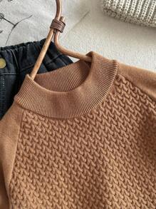 Gruby sweter żakardowy dla chłopców, khaki, bluzki codzienne, bluzka podstawowa, Halloween, vintage, czerwony, dla chłopców, czarny, kostiumy na Halloween, odpowiedni na wiosnę, lato, jesień, zimę, do szkoły, do ogrodu, na imprezę