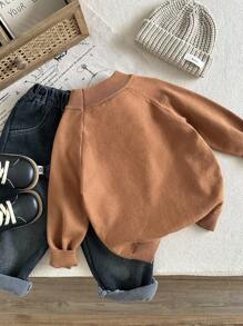 Gruby sweter żakardowy dla chłopców, khaki, bluzki codzienne, bluzka podstawowa, Halloween, vintage, czerwony, dla chłopców, czarny, kostiumy na Halloween, odpowiedni na wiosnę, lato, jesień, zimę, do szkoły, do ogrodu, na imprezę