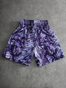PAVTROS Manfinity Streetrush Men's 2 In 1 Camouflage Embroidered Elastic Waist Drawstring Casual Shorts - Multicolor - View 5