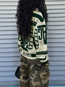 Rovax 宽松圆领落肩长袖运动衫，毕业，教师，返校套头衫秋季 - 彩色 - 查看 2