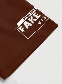 PAVTROS Camiseta de manga corta de cuello redondo con estampado de letra y ojo, casual de verano para hombres - Multicolor - Ver 6