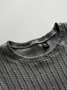 Manfinity Homme 男士夏季純色圓領短袖休閒T恤