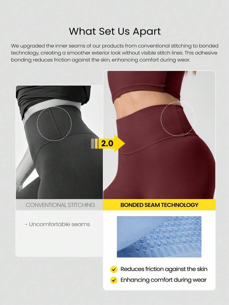 26" FeatherFit™ Keep It Classic Seam-Free High-Waist Bonding Comfort Back Pocket Leggings Low Impact Yoga Pilates Studio Daily Wear Spring Summer