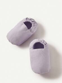 Cozy Pixies مجموعة من قطعتين تتكون من شريطة رأس بفيونكة بنفسجية وجوارب زهرية للأطفال الرضع (زوج جوارب + شريطة رأس واحدة)، مناسبة للمواليد الجدد، يمكن استخدامها كهدية - متعدد الألوان - مشاهدة 7