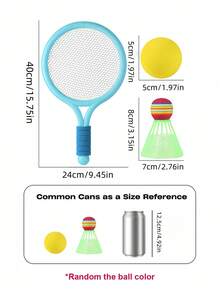 Zazumi 4PCS/Set 15.75*9.45in Large Bright Badminton And Racquetting Sports Toys, Suitable For Outdoor Family Entertainment, Creative Birthday Gifts For Boys And Girls, Seasonal Leisure & Entertainment Equipment, Activity Toys (Multi Color Selection, Random Accessories)