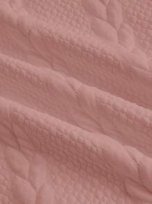 Manfinity Mode Áo nỉ chui đầu cổ dài tay tối giản màu trơn cho nam, mùa thu - Bụi hồng - Xem 5