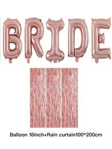 16 英寸/32 英寸新娘气球婚礼装饰玫瑰金银色新娘字母铝箔气球新娘送礼会单身派对用品最佳礼物、婚礼气球、婚礼装饰、家居装饰、房间装饰、派对回礼生日毕业生日装饰派对装饰单身派对装饰毕业装饰 - 彩色 - 查看 11